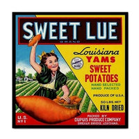 Sweet Lue Yams Sweet Potatoes Vintage Ad Ceramic Tile