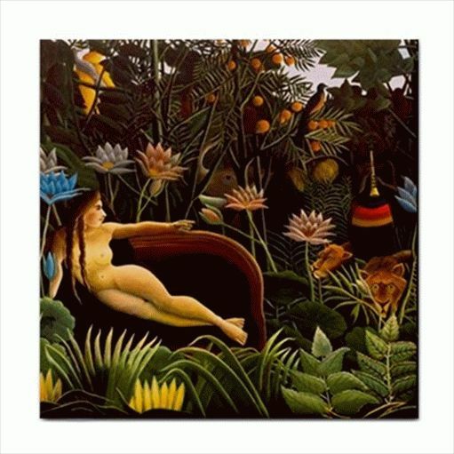 The Dream Henri Rousseau Fantasy Art Ceramic Tile Ceramic Tile