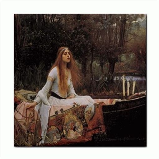 The Lady Of Shallot Art Ceramic Tile Ceramic Tile