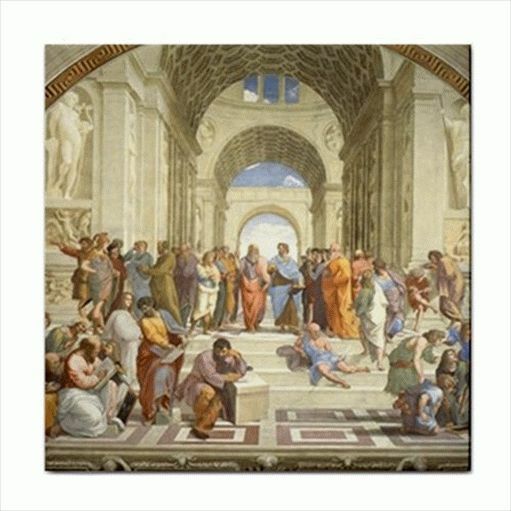 The School Of Athens Philosophers Art Ceramic Tile Ceramic Tile