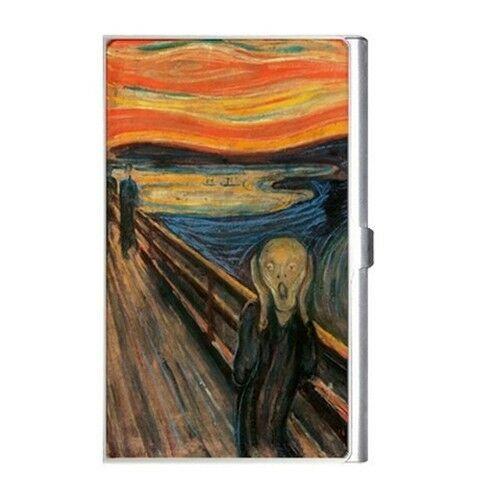 The Scream Edvard Munch Art Business Credit Card Case Holder Business Card Holder