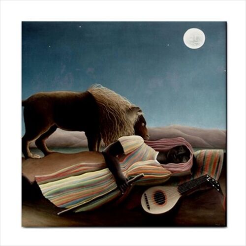 The Sleeping Gypsy Henri Rousseau Art Ceramic Tile Ceramic Tile