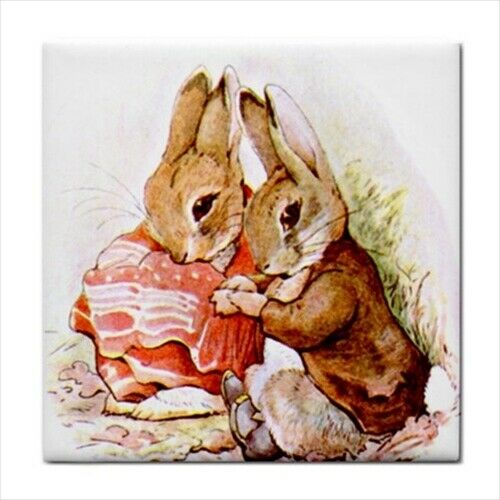 The Tale Of Benjamin Bunny Peter Rabbit Beatrix Potter Wall Art Ceramic Tile Ceramic Tile