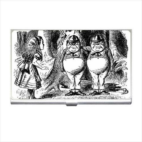 Alice In Wonderland Tweedle Dee Dum Business Credit Card Holder Case Business Card Holder