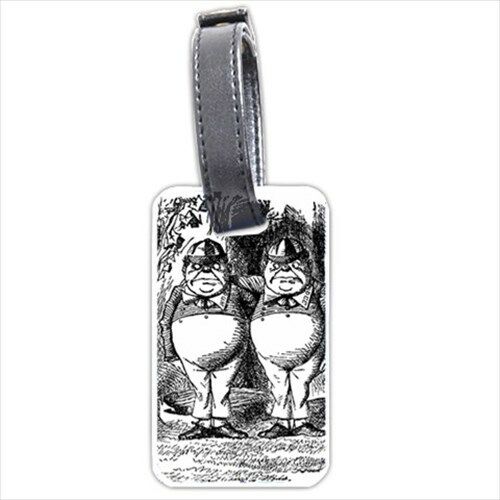 Tweedle Dee and Dum Alice In Wonderland Art Personalized Luggage Tag