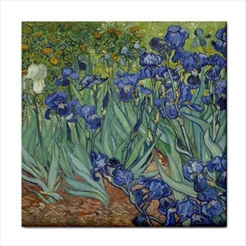 Vincent Van Gogh Irises Flower Art Ceramic Tile
