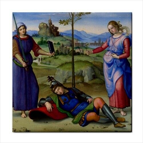 Vision Of A Knight Raphael Renaissance Art Ceramic Tile Ceramic Tile