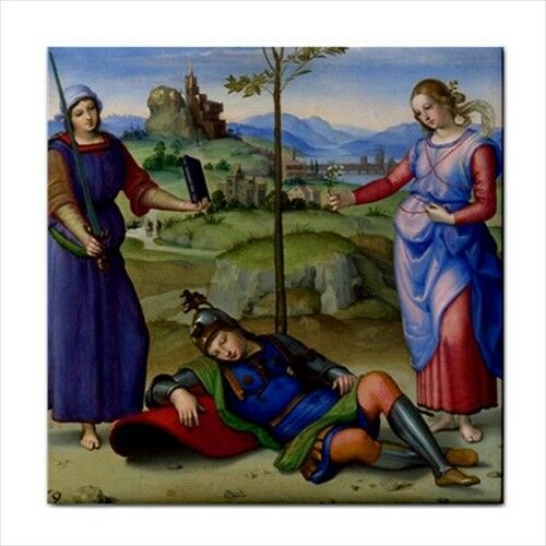 Vision Of A Knight Raphael Renaissance Art Ceramic Tile