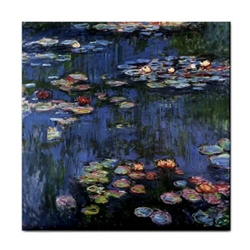 Water Lilies Monet Art Decorative Ceramic Tile