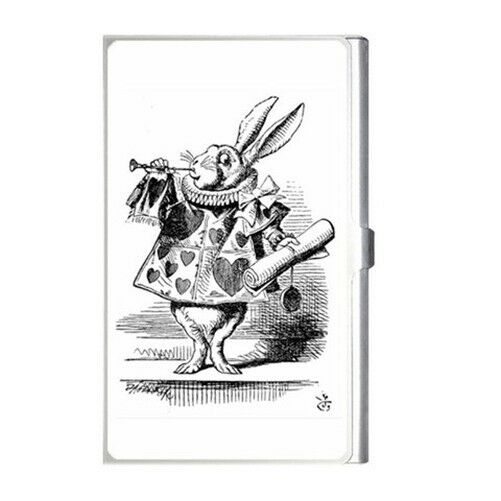 Alice In Wonderland White Rabbit Herald Business Credit Card Holder Case