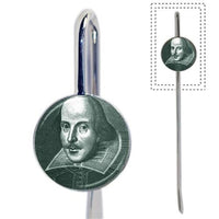 William Shakespeare Theater Portrait Metal Bookmark