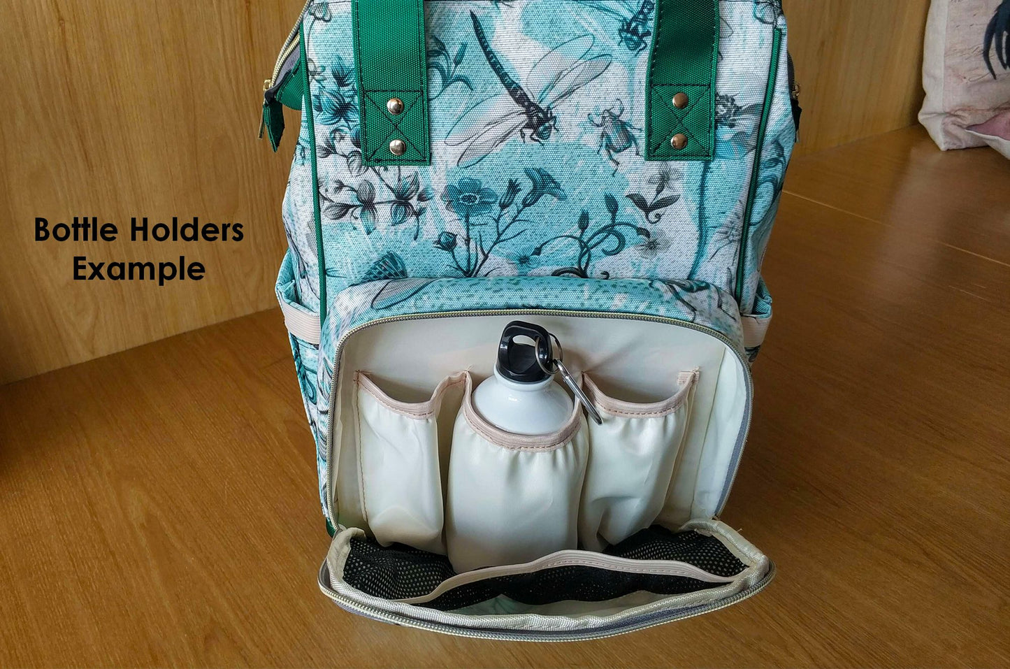 Diaper Bag Backpack Black Gray Floral Pattern Diaper Backpack Diaper Bag Backpack Floral Pattern Flowers Gray Unisex