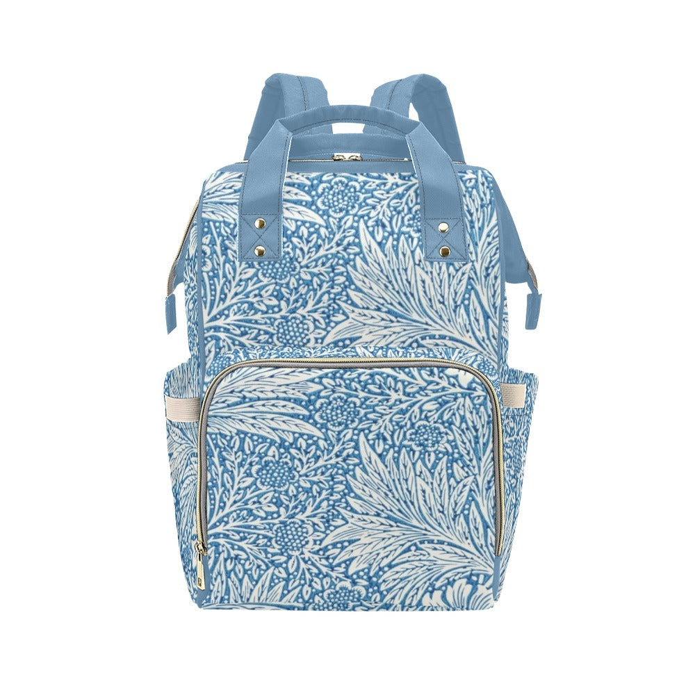 Diaper Bag Backpack Blue William Morris Pattern Blue Diaper Backpack Diaper Bag Diaper Bag Backpack Floral Pattern Unisex William Morris World Travel