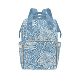 Diaper Bag Backpack Blue William Morris Pattern