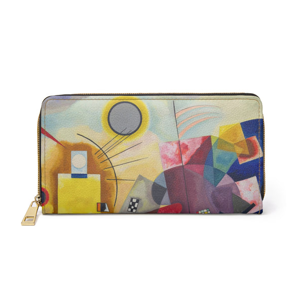 Abstract Art Wassily Kandinsky Faux Leather Zipper Wallet