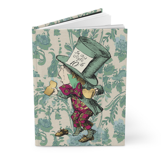 Mad Hatter Hardcover Journal 150 Page Lined Notebook Hardcover Journal Office Accessory Office Products Office Supplies Hardcover Journal