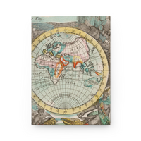 Vintage World Map Hardcover Journal 150 Page Lined Notebook