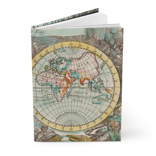 Vintage World Map Hardcover Journal 150 Page Lined Notebook Hardcover Journal Journal Notebook Office Accessory Office Products Office Supplies Hardcover Journal