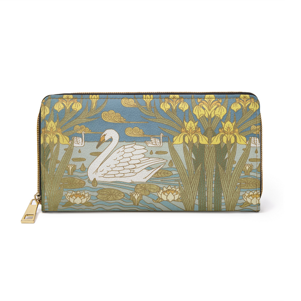 Zipper Wallet Design: Swans by Maurice Pillard Verneuil