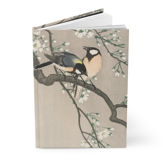 Tits On Cherry Branch Japanese Art Hardcover Journal 150 Page Lined Notebook Hardcover Journal Journal Notebook Office Accessory Office Products Office Supplies Hardcover Journal