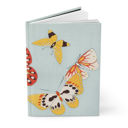 Japanese Butterflies Art Hardcover Journal 150 Page Lined Notebook Hardcover Journal Journal Notebook Office Accessory Office Products Office Supplies Hardcover Journal