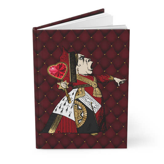 Queen Of Hearts Wonderland Art Hardcover Journal 150 Page Lined Notebook Hardcover Journal Journal Notebook Office Accessory Office Products Office Supplies Hardcover Journal