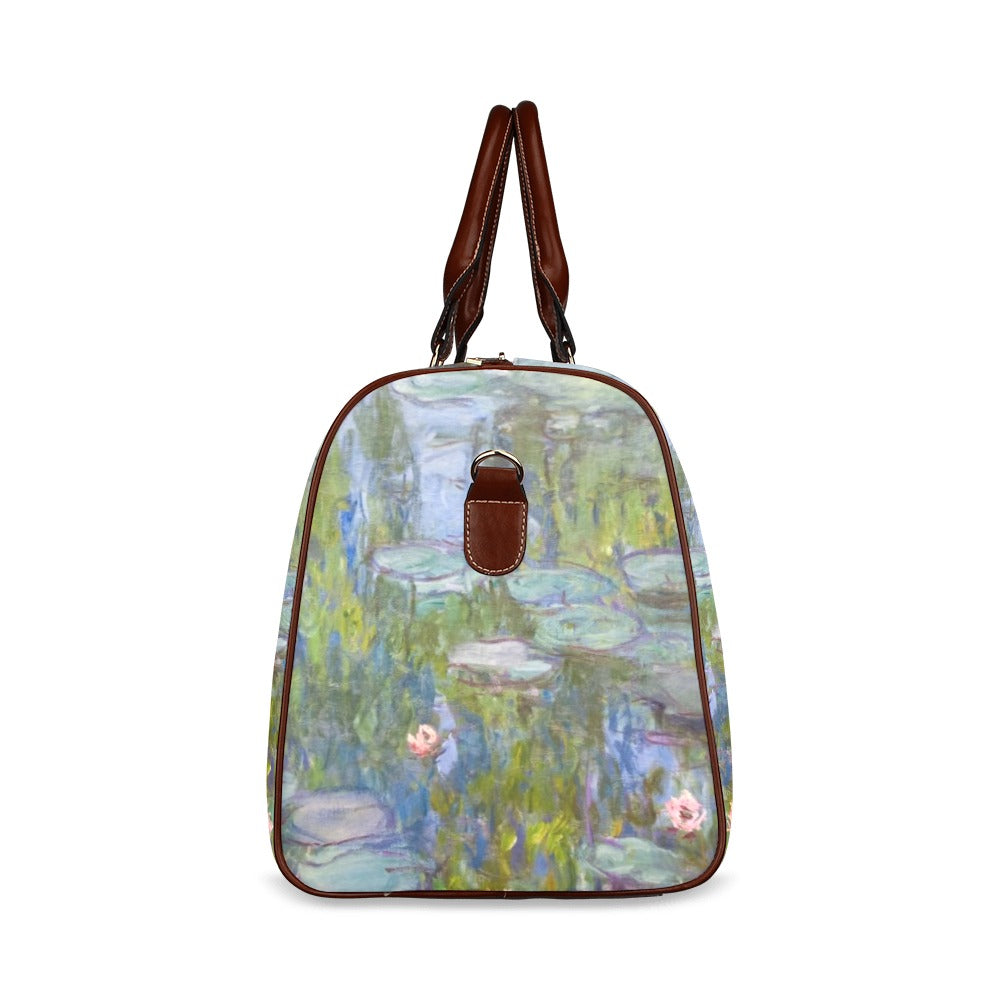 Waterlilies Monet Art Waterproof Travel Overnight Bag Art Carryon Map Monet Overnight Bag Shoulder Bag Travel waterproof travel bag Tote Bag