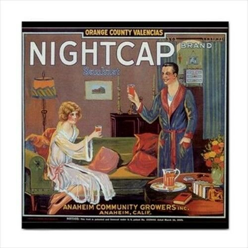 Nightcap Brand Oranges Ad Art Decorative Ceramic Tile Ceramic Tile
