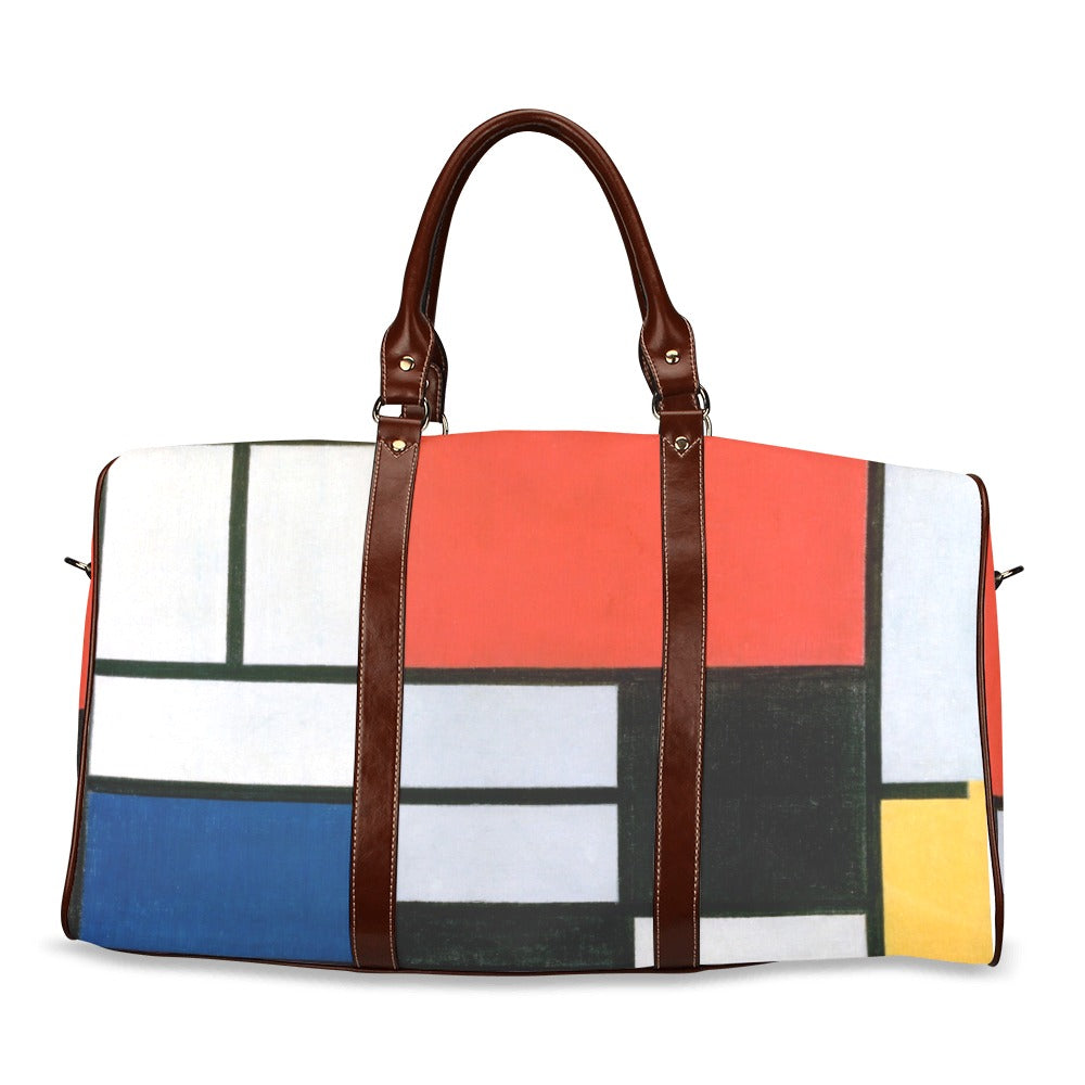 Piet Mondrian Abstract Art Waterproof Travel Overnight Bag Abstract Art Art Artist Carryon Overnight Bag Piet Mondrian Shoulder Bag Travel waterproof travel bag Tote Bag