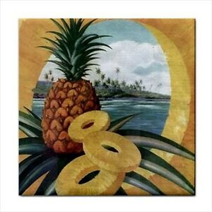 Pineapple Fruit Art Ceramic Tile Art Backsplash Ceramic Tile Home Decor Pineapple Tile Ceramic Tile