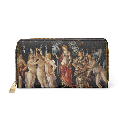 Primavera Three Graces Botticelli Art Faux Leather Zipper Wallet Art Botticelli Primavera Three Graces wallet Zipper Wallet Zippered Wallet Wallets & Money Clips