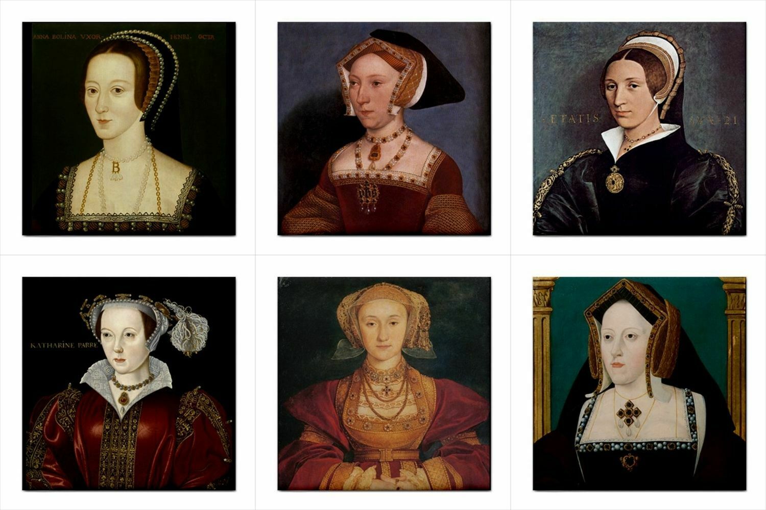 Queens Of Henry VIII The 8th Set Of 6 Ceramic Tiles Backsplash Border Decor Art Ceramic Tile Set