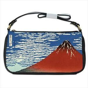 Red Fuji Hokusai Fine Wind Clear Morning Japanese Art Black Clutch Purse Art Clutch Fashion Hokusai Japan Ladies Mount Fuji Novelty Purse Purse