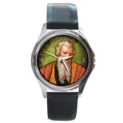 St Luke Patron Saint Doctors Artists Farmers Art Round Wristwatch Unisex Watch Art Patron Saint Round Watch Saint Unisex Watch Wristwatch Watches