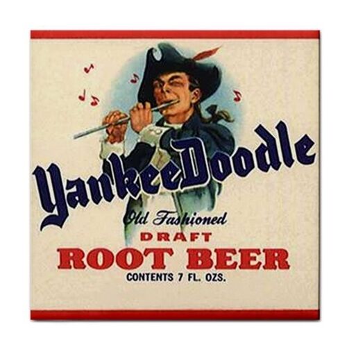 Yankee Doodle Root Beer Vintage Ad Ceramic Tile
